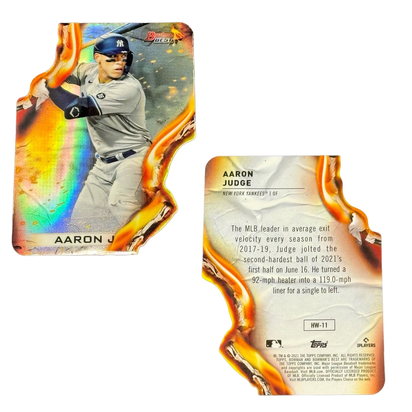 Aaron Judge 2021 Bowman's Best Heatwave Die Cut #HW-11