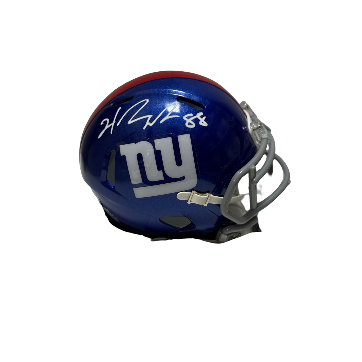 Hakeem Nicks Autographed New York Giants Speed Mini Helmet Beckett
