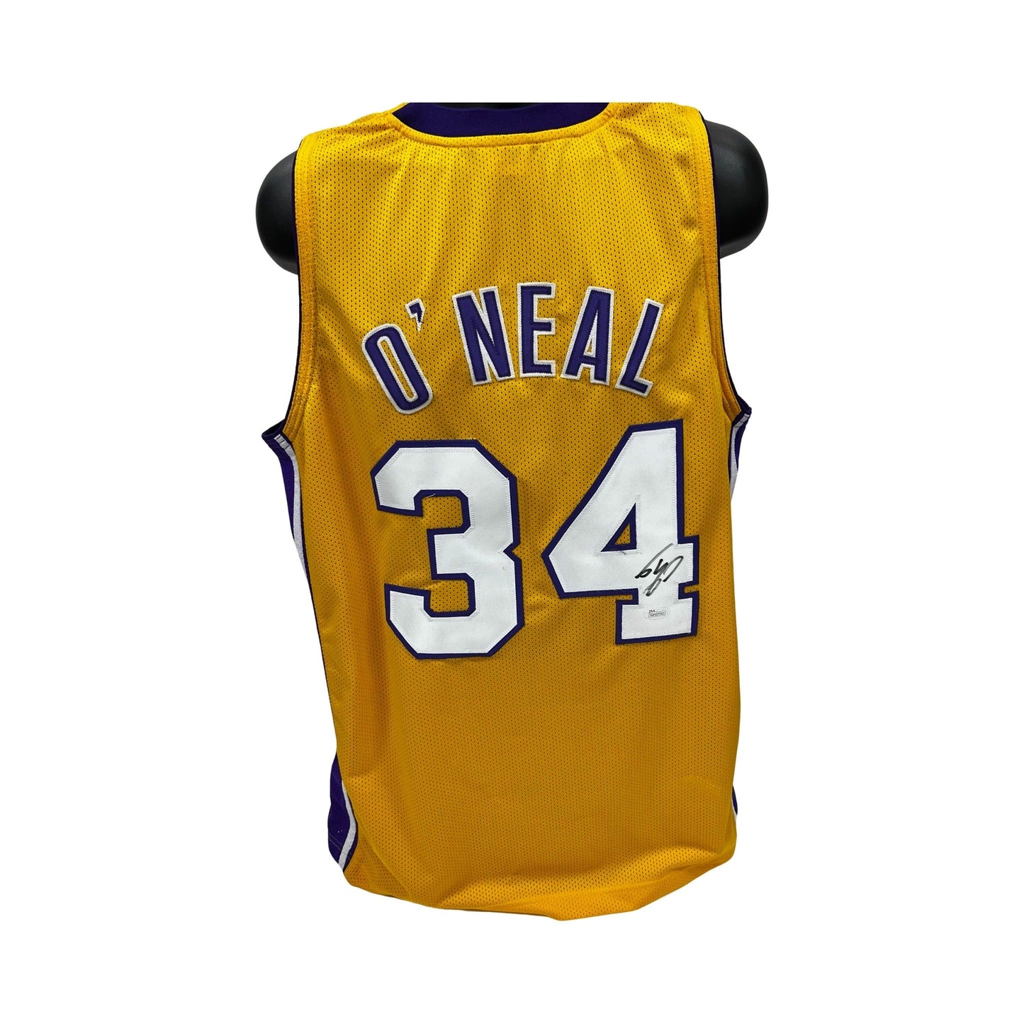 Shaquille O'Neal Autographed Los Angeles Lakers Yellow Jersey Beckett