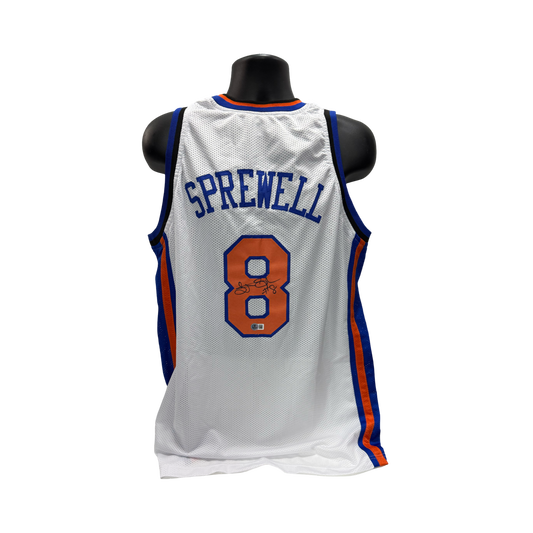 Latrell Sprewell Autographed New York Knicks White Jersey Beckett