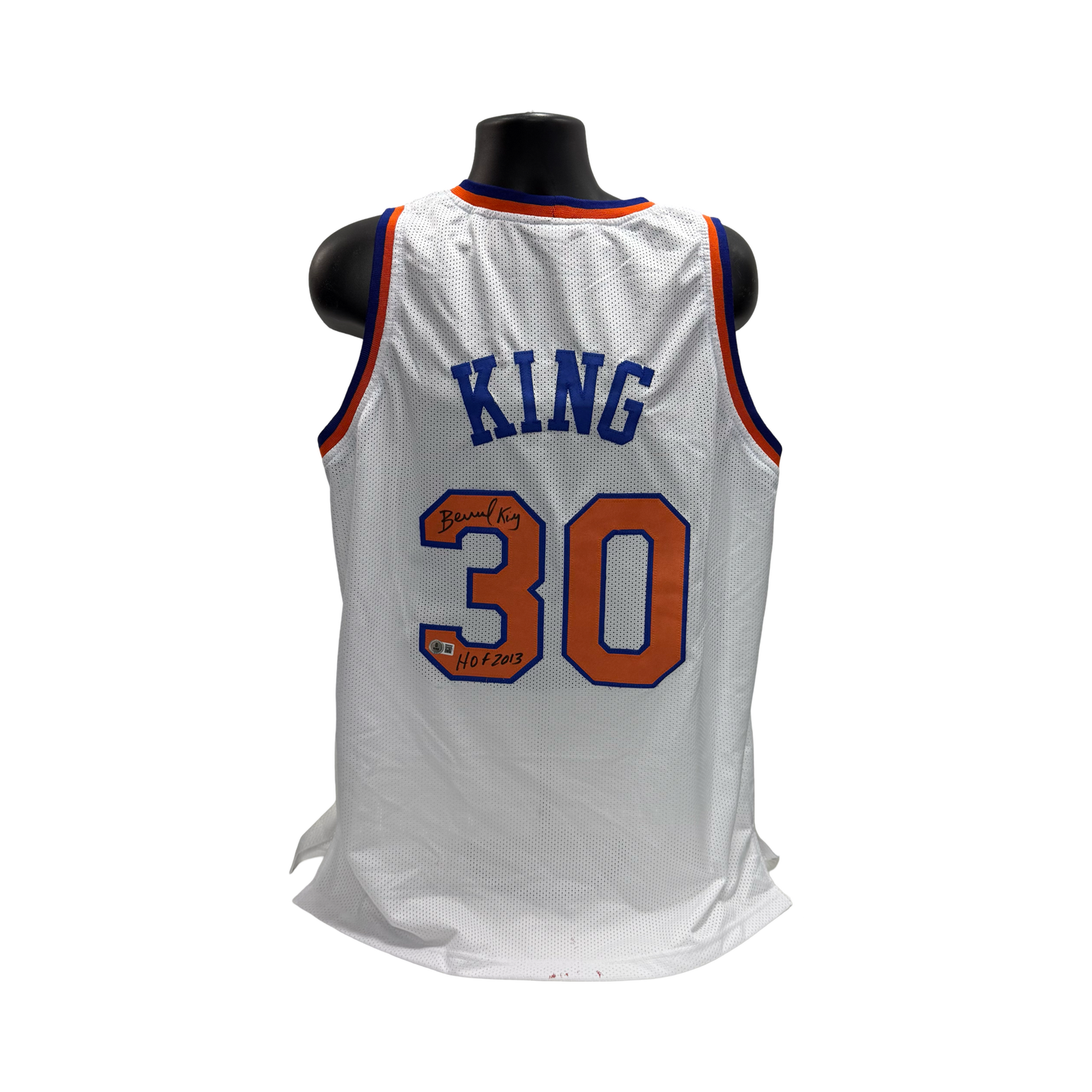 Bernard King Autographed New York Knicks White Jersey HOF 2013 Beckett