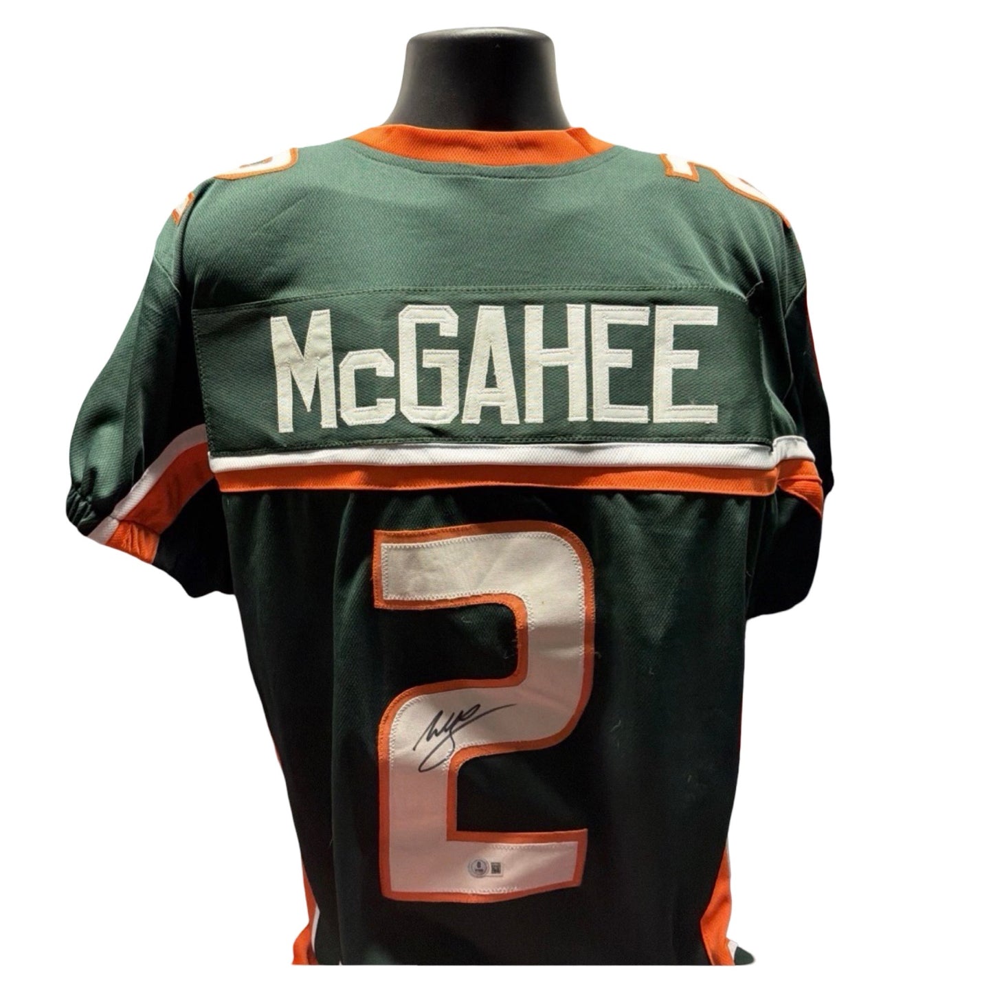Miami Hurricanes Willis Mcgahee Autographed Signed Jersey BAS Beckett COA AUTO