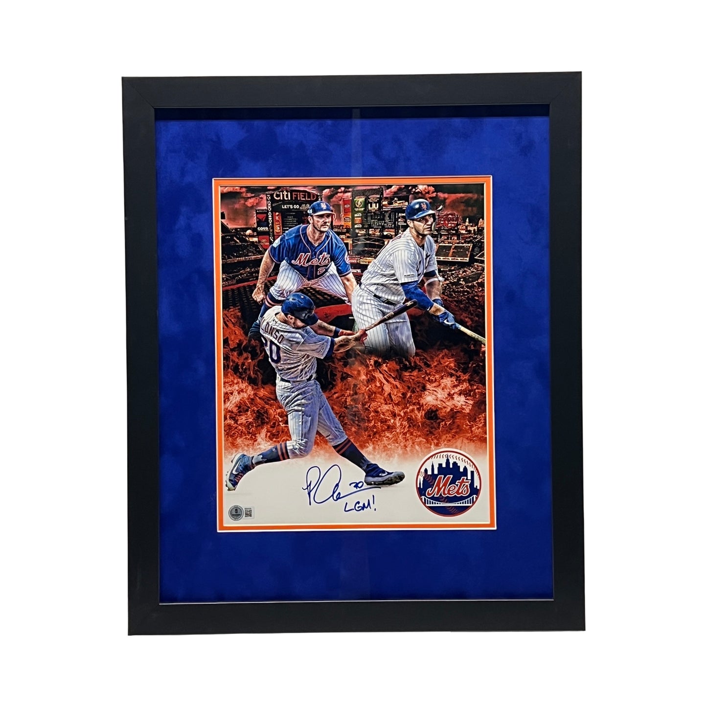 Pete Alonso Autographed New York Mets Edit 11x14 Beckett - Framed