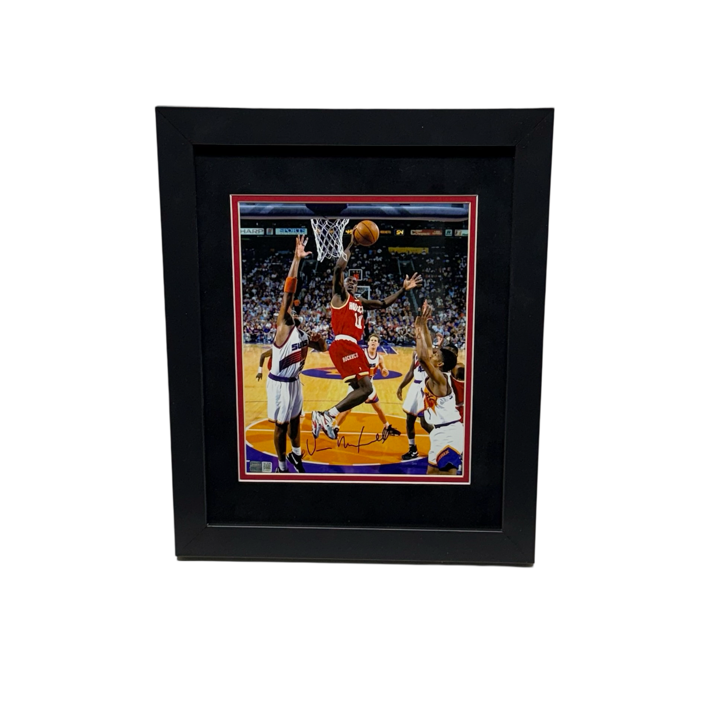 Vernon Maxwell Autographed Houston Rockets Dunk 8x10 Steiner CX - Framed