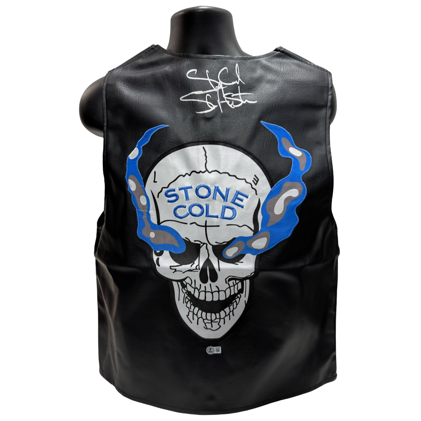 “Stone Cold” Steve Austin Autographed Vest Back Sig Beckett