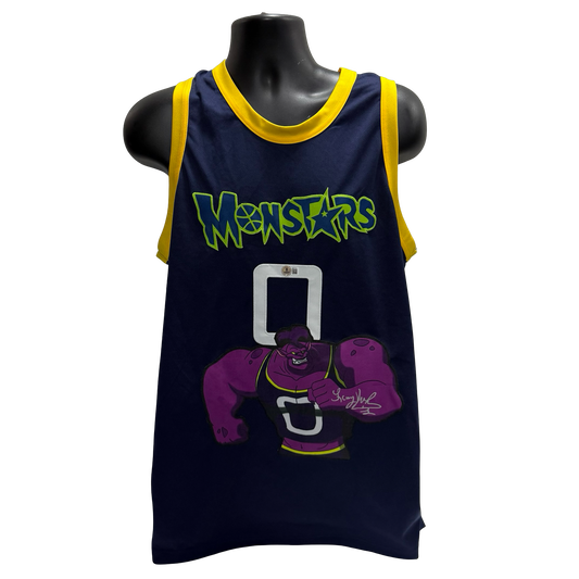 Larry Johnson Autographed Space Jam Big Bupkus Jersey Beckett