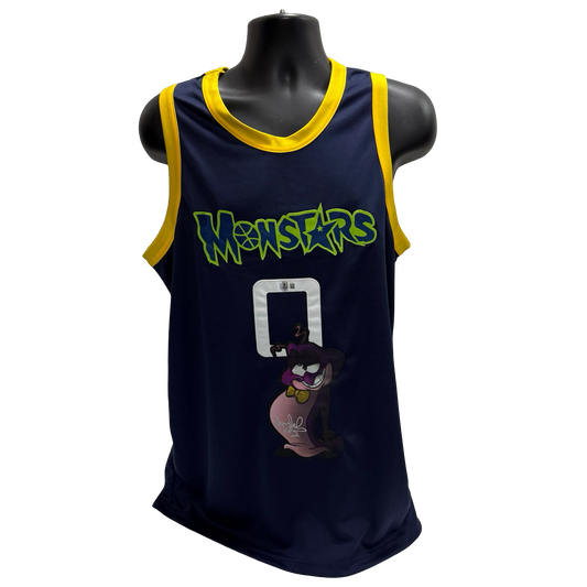 Larry Johnson Autographed Space Jam Little Bupkus Jersey Beckett