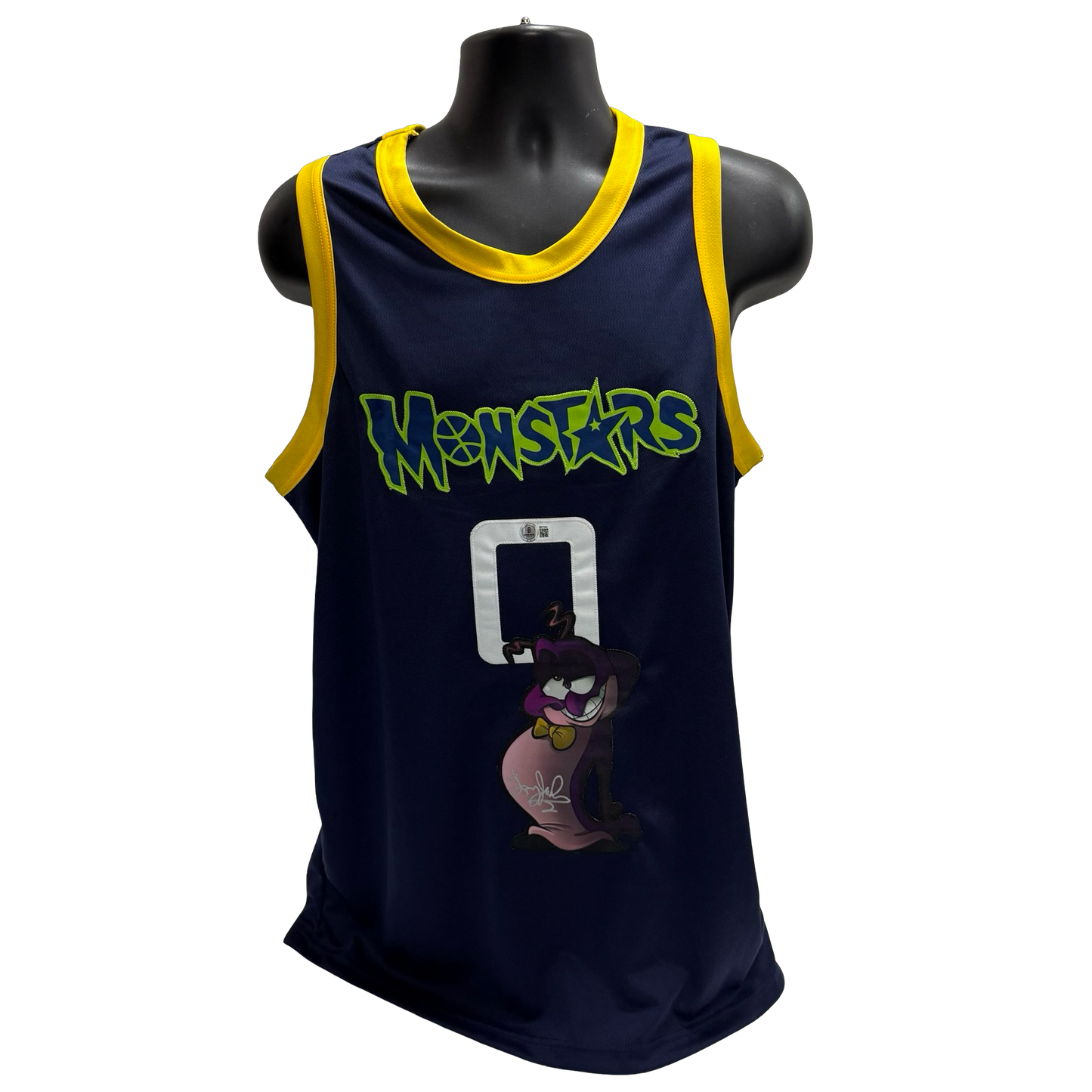 Larry Johnson Autographed Space Jam Little Bupkus Jersey Beckett