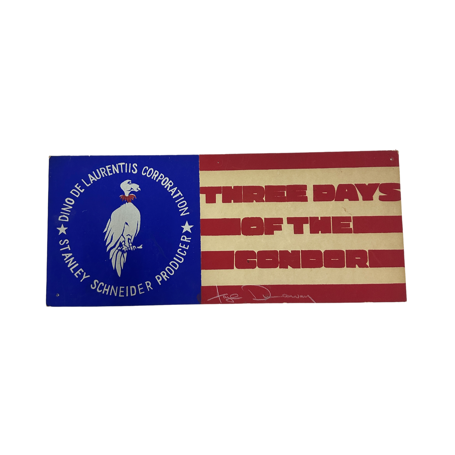 Faye Dunaway Autographed Three Days of the Condor Parking Sign JSA