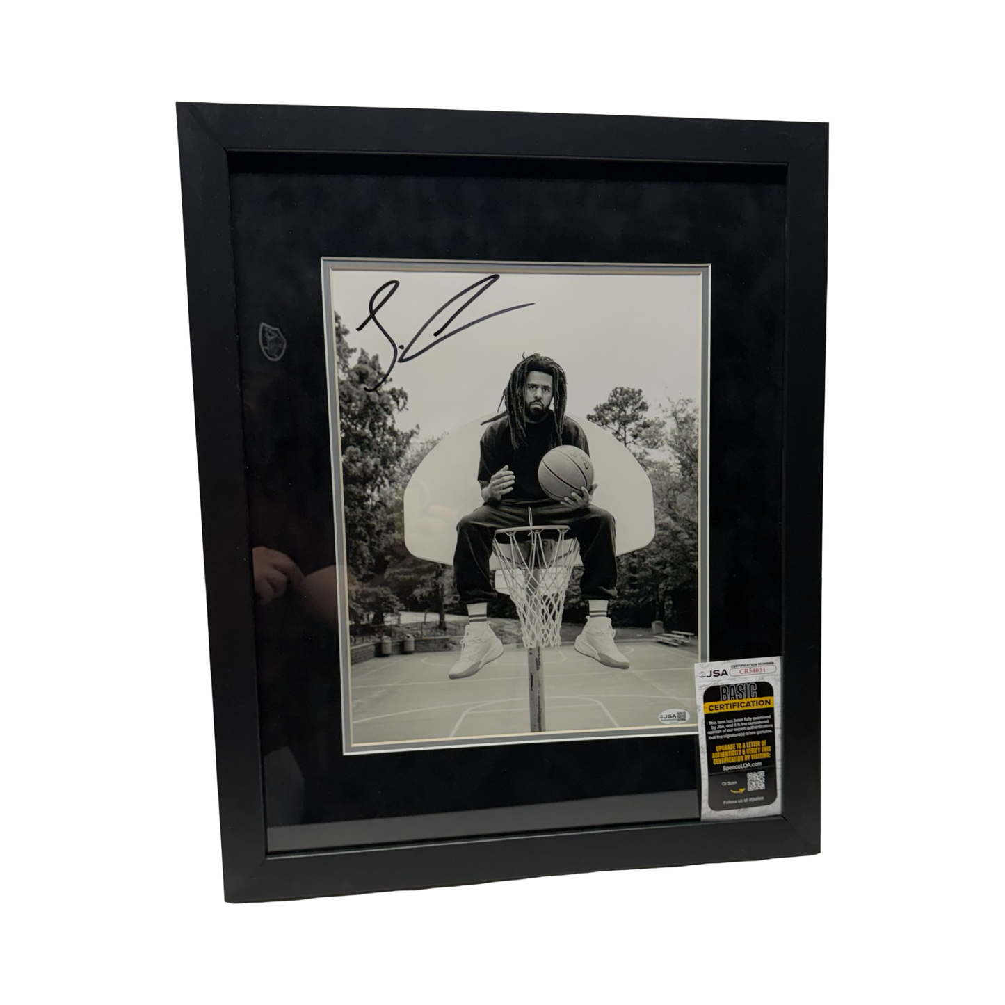 J. Cole Signed 11x14 Black Framed B&W Photo Autographed Hip-hop Rap JSA COA