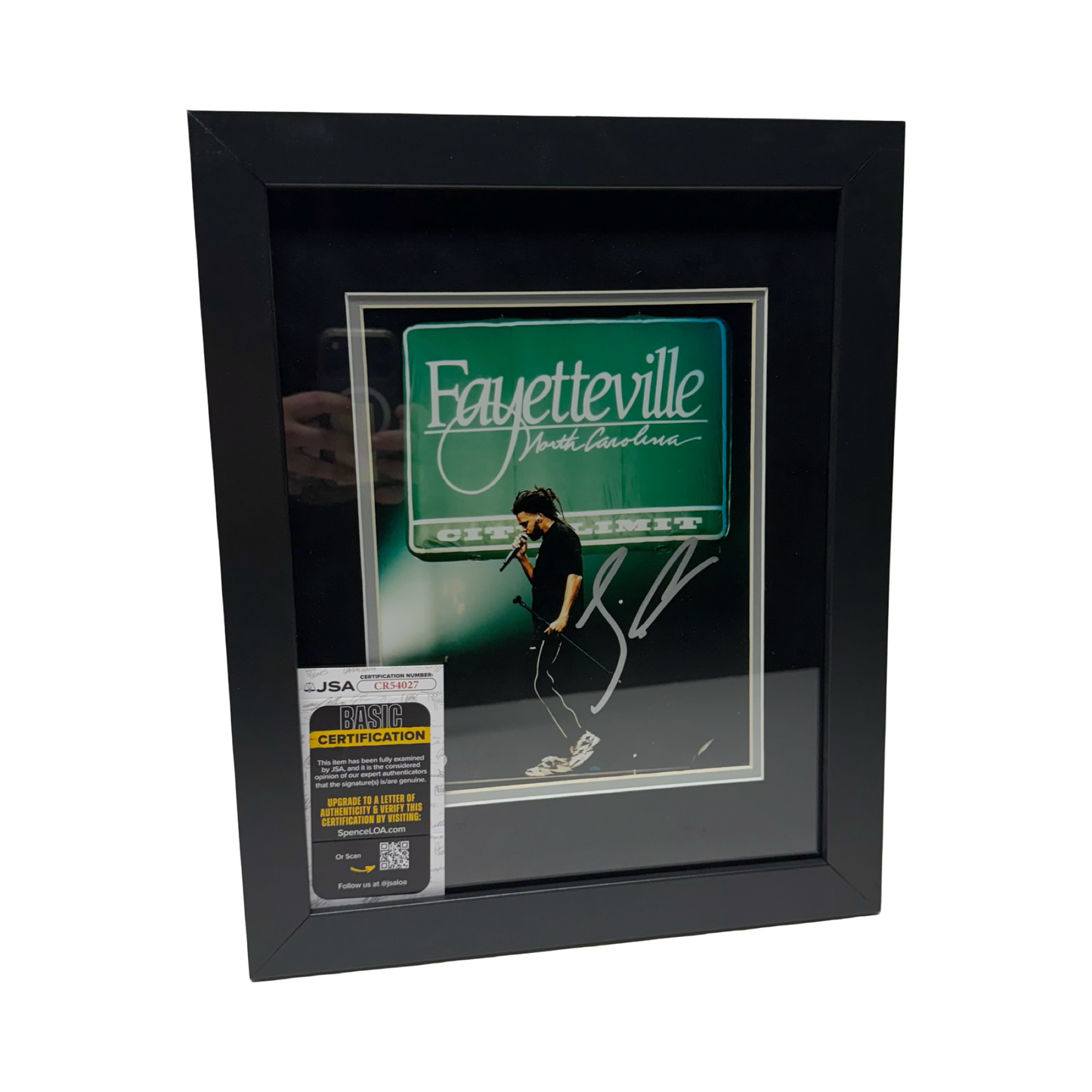J. Cole Signed 8x10 Black Framed Fayetteville Photo Autographed Hip-hop Rap JSA COA