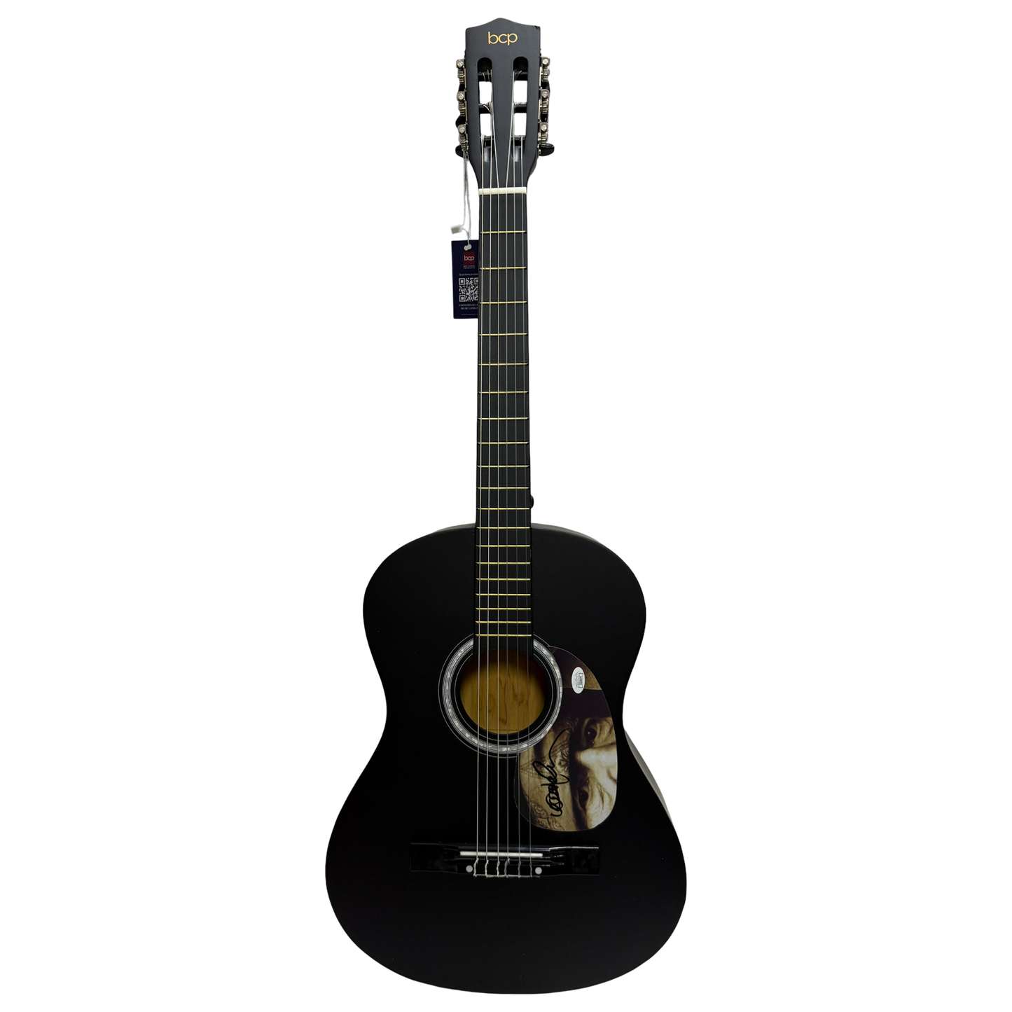 Willie Nelson Autographed Black Acoustic Guitar JSA
