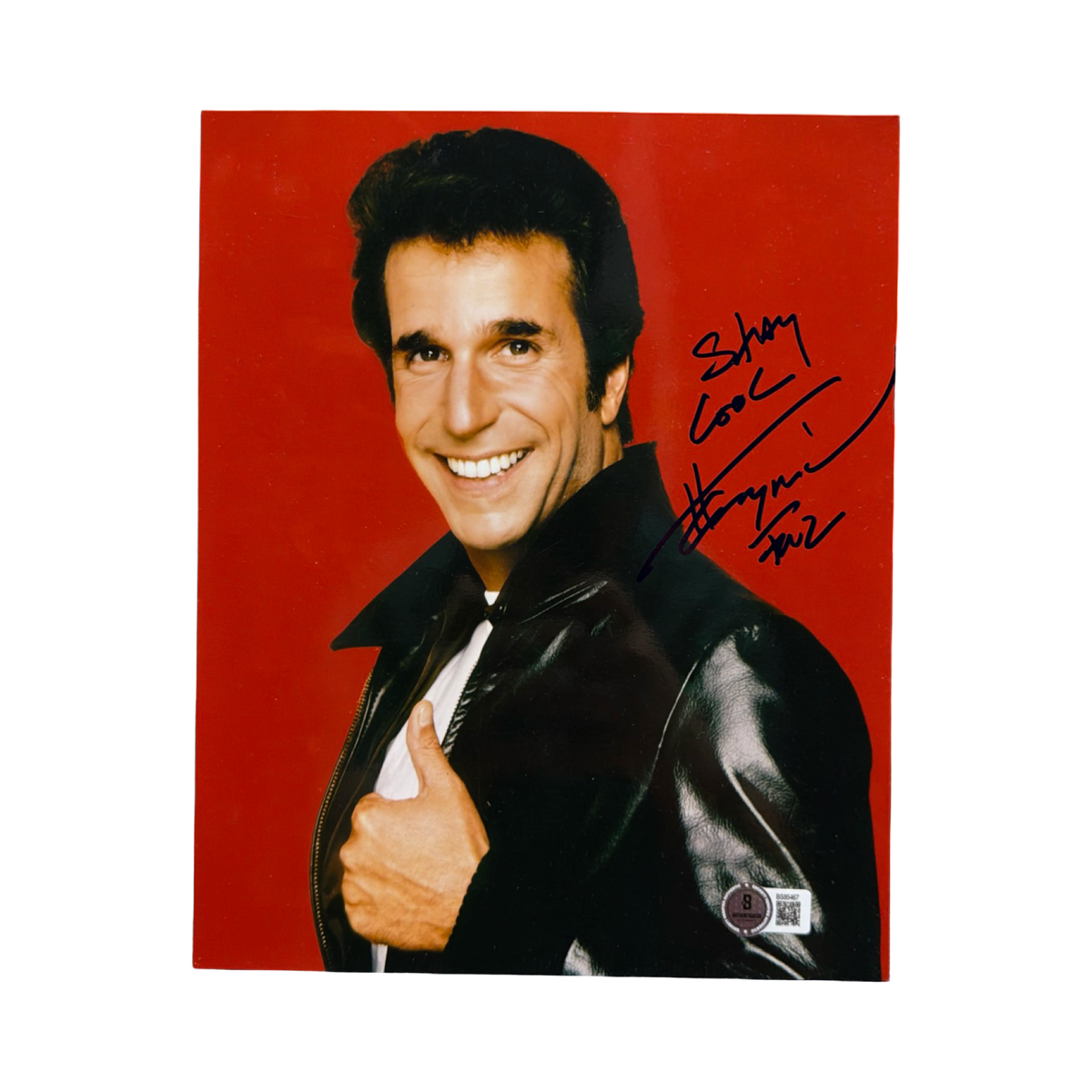 Henry Winkler Autographed Happy Days 8x10 "Stay Cool" Inscription Beckett
