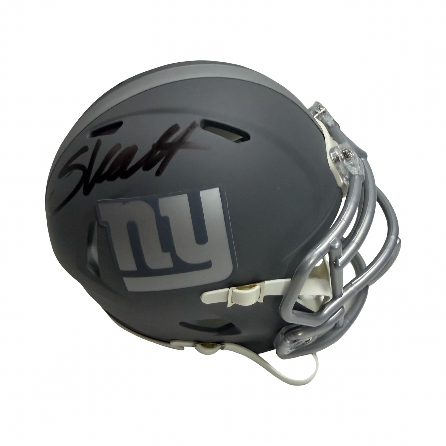 Cam Skattebo Autographed New York Giants Slate Mini Helmet Beckett BAS