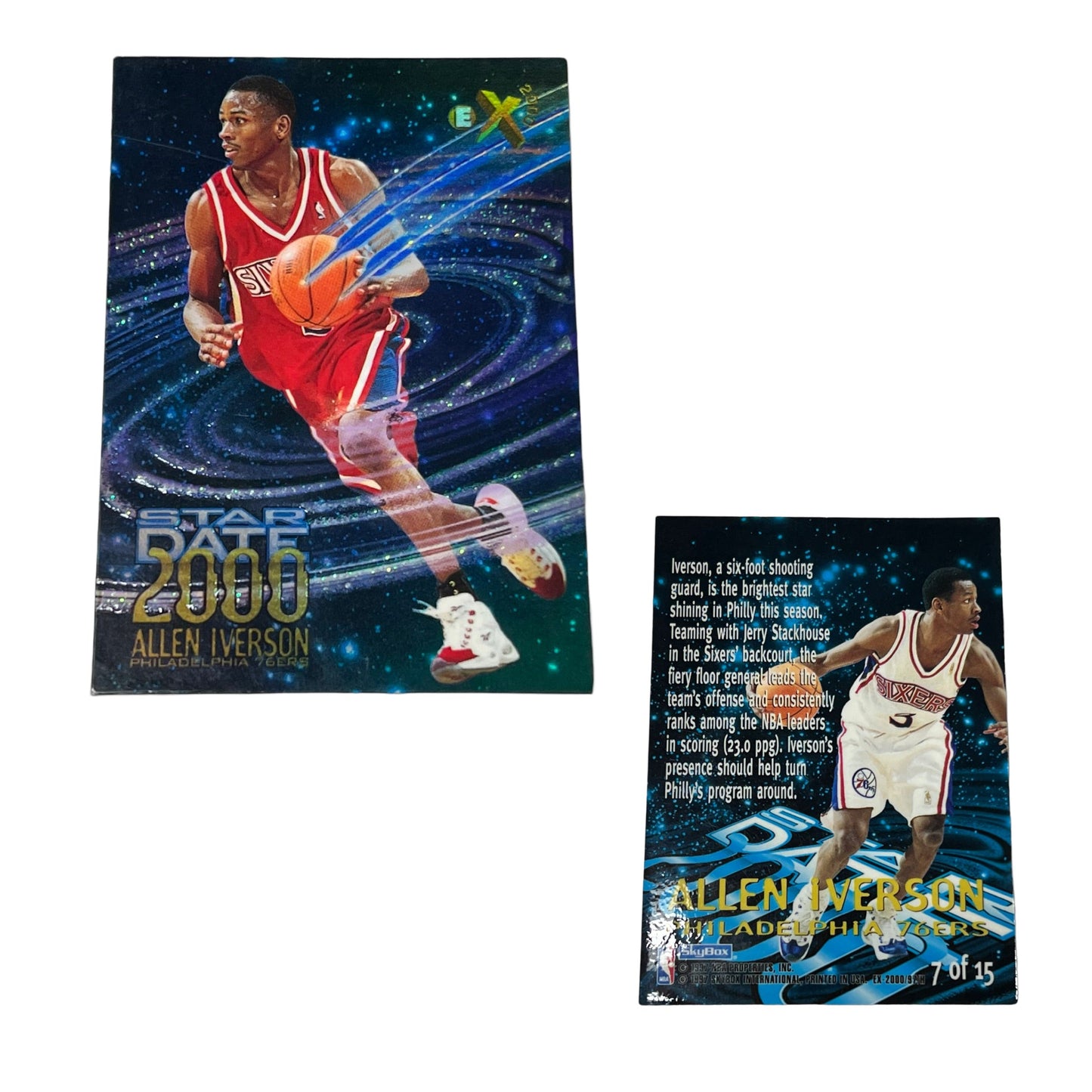 1996-97 Allen Iverson EX-2000 STAR DATE 2000 Rookie Insert
