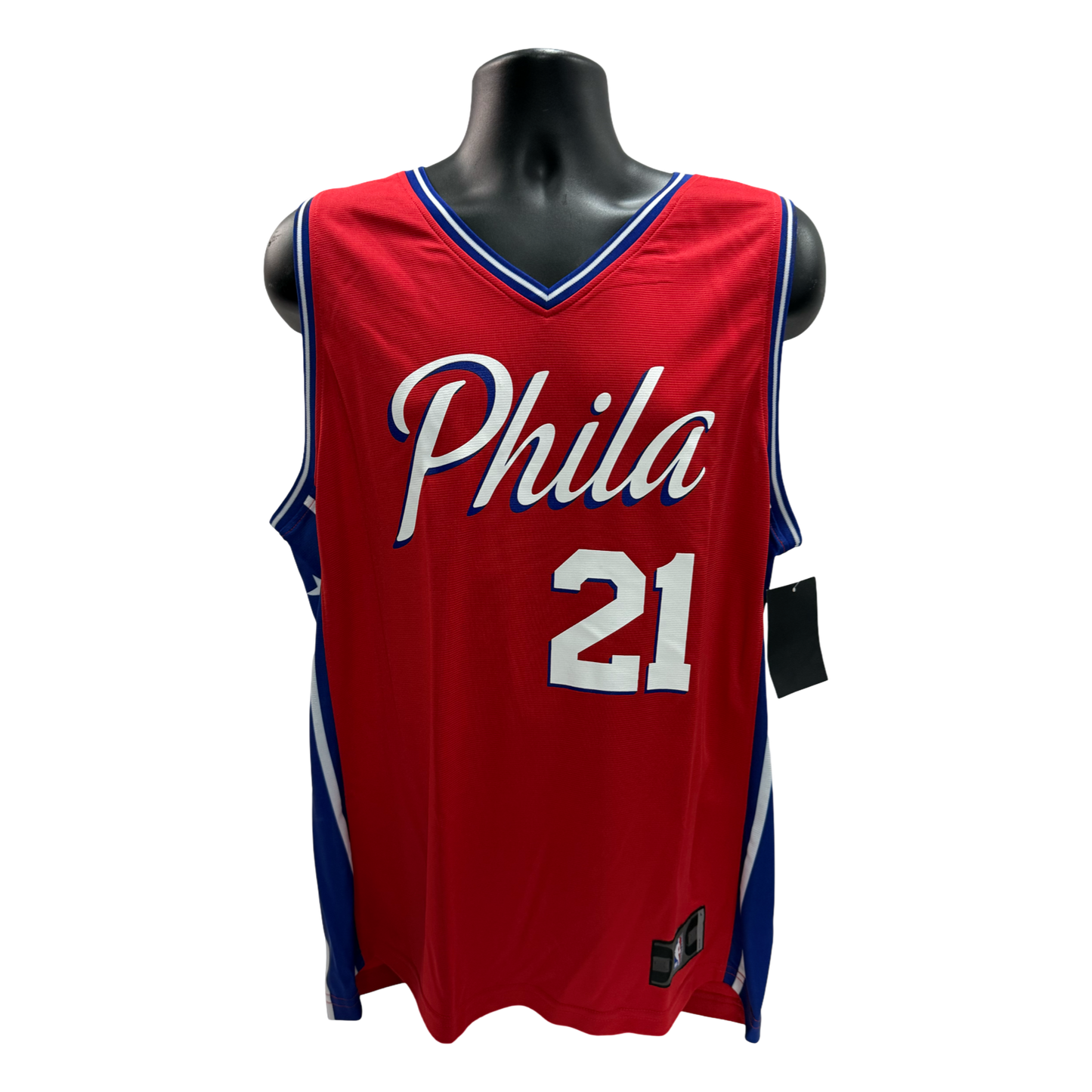 Joel Embiid Philadelphia 76ers Fanatics Fast Break Replica Red Jersey Large