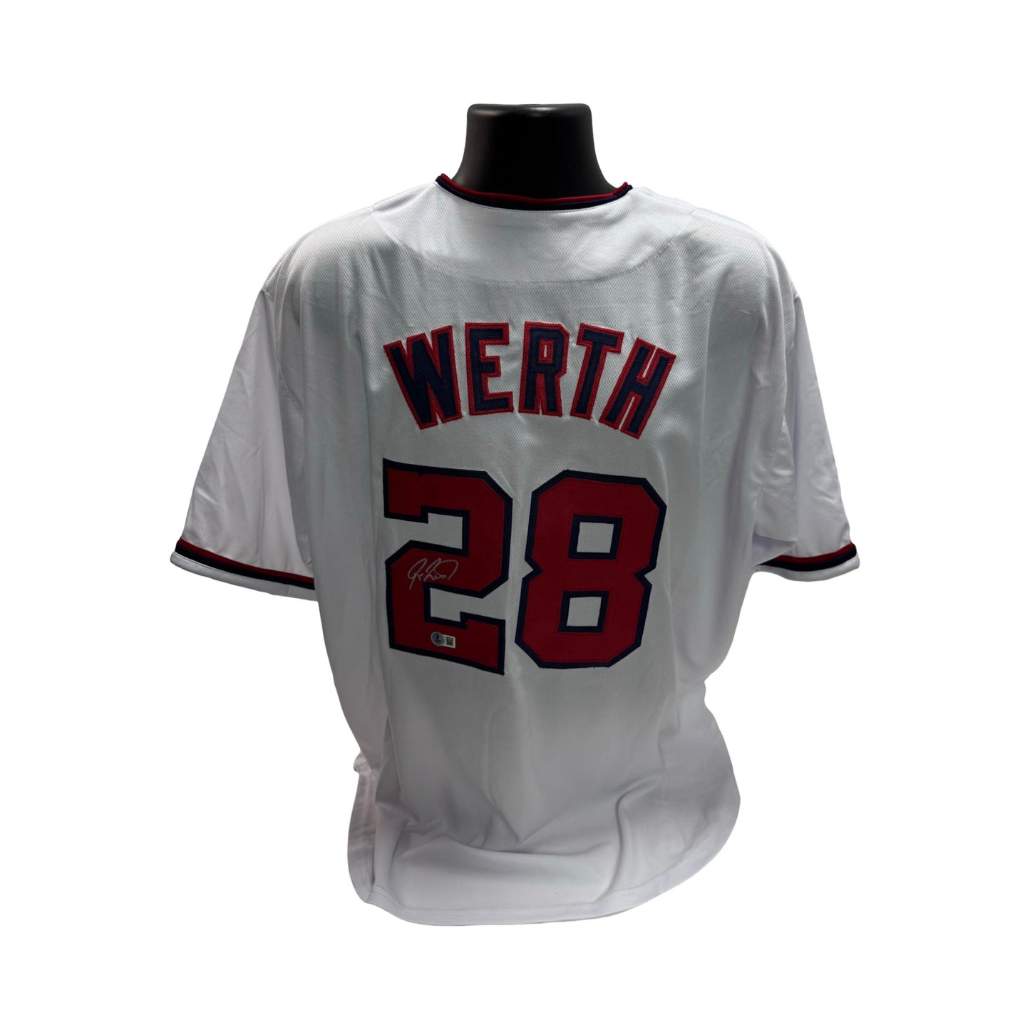 Jayson Werth Autographed Washington Nationals White Jersey Beckett