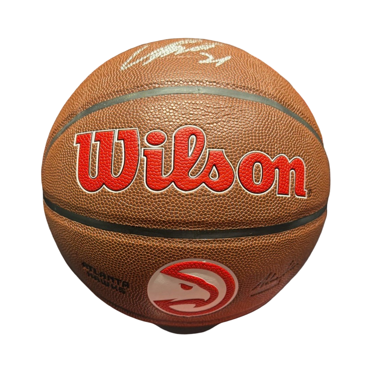 Dominique Wilkins Autographed Atlanta Hawks Logo Basketball JSA COA