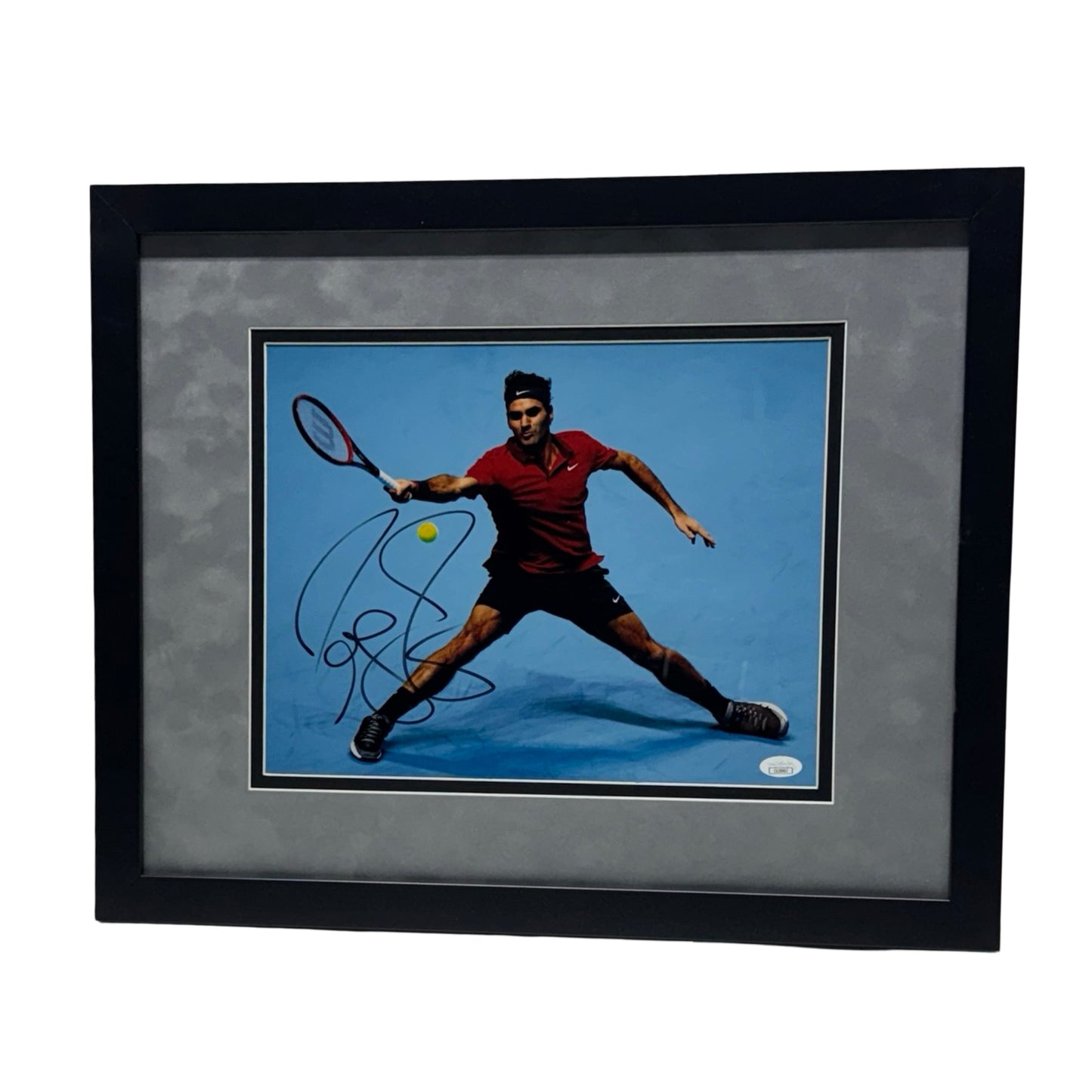 Roger Federer Autographed Tennis Wimbledon 11x14 - Framed