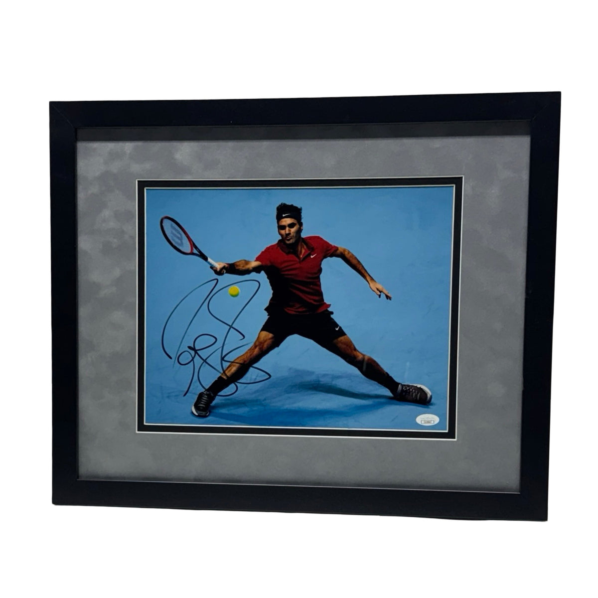 Roger Federer Autographed Tennis Wimbledon 11x14 - Framed