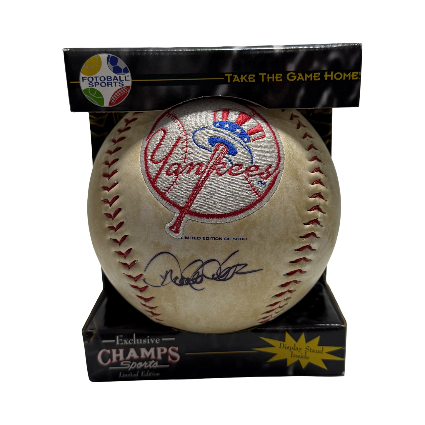 Derek Jeter Autographed New York Yankees Fotoball Oversized Baseball JSA
