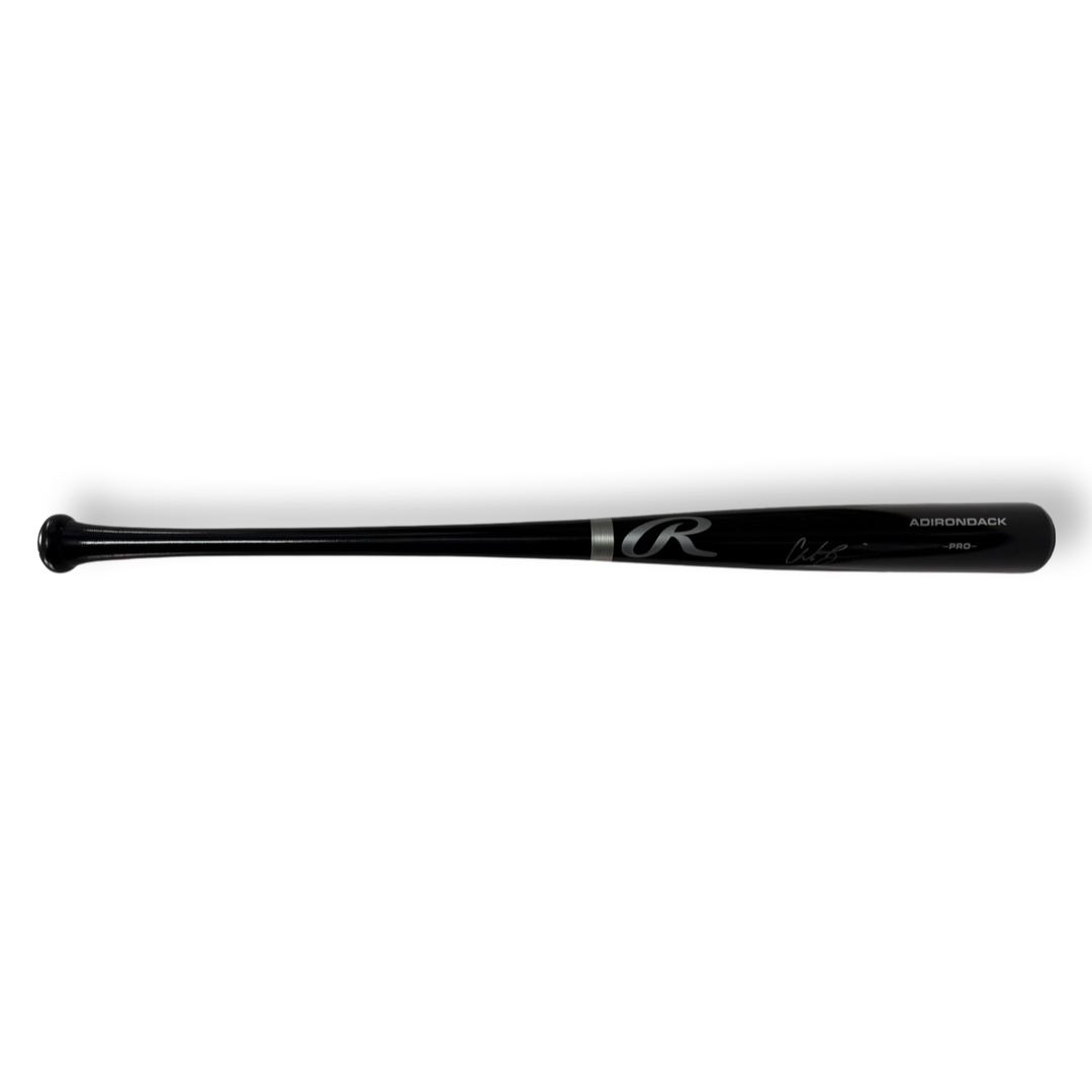 Chandler Simpson Autographed Tampa Bay Rays Black Rawlings Adirondack Bat Beckett