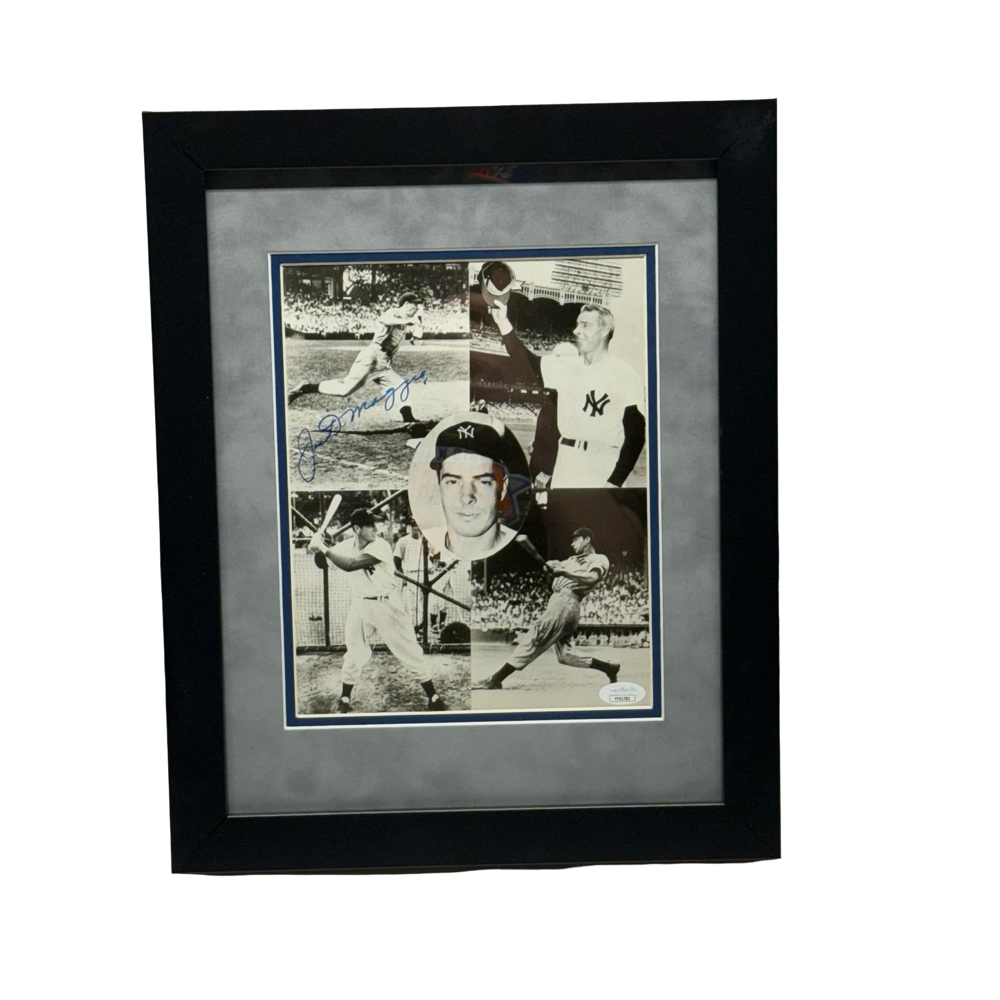 Joe DiMaggio Autographed New York Yankees Collage Framed 8x10 JSA