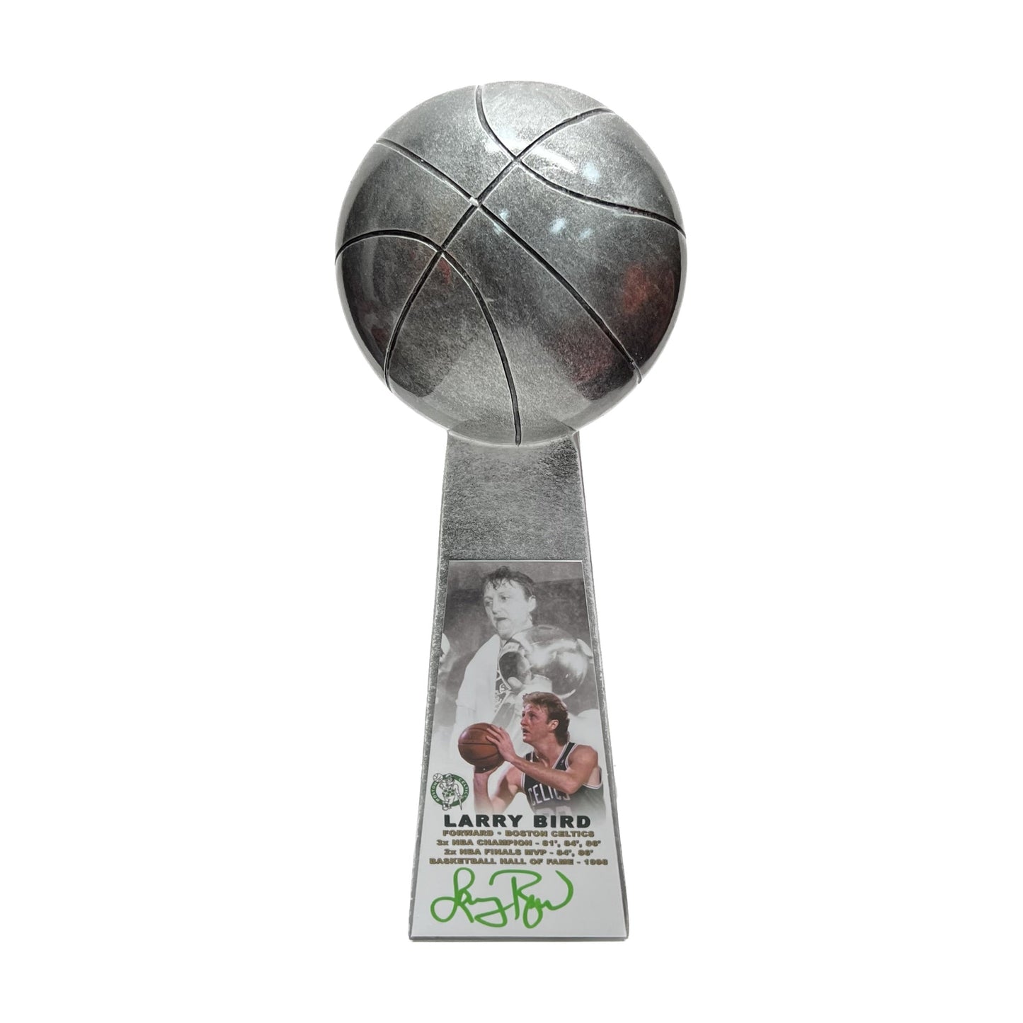 Larry Bird Autographed Boston Celtics Replica Trophy LB COA