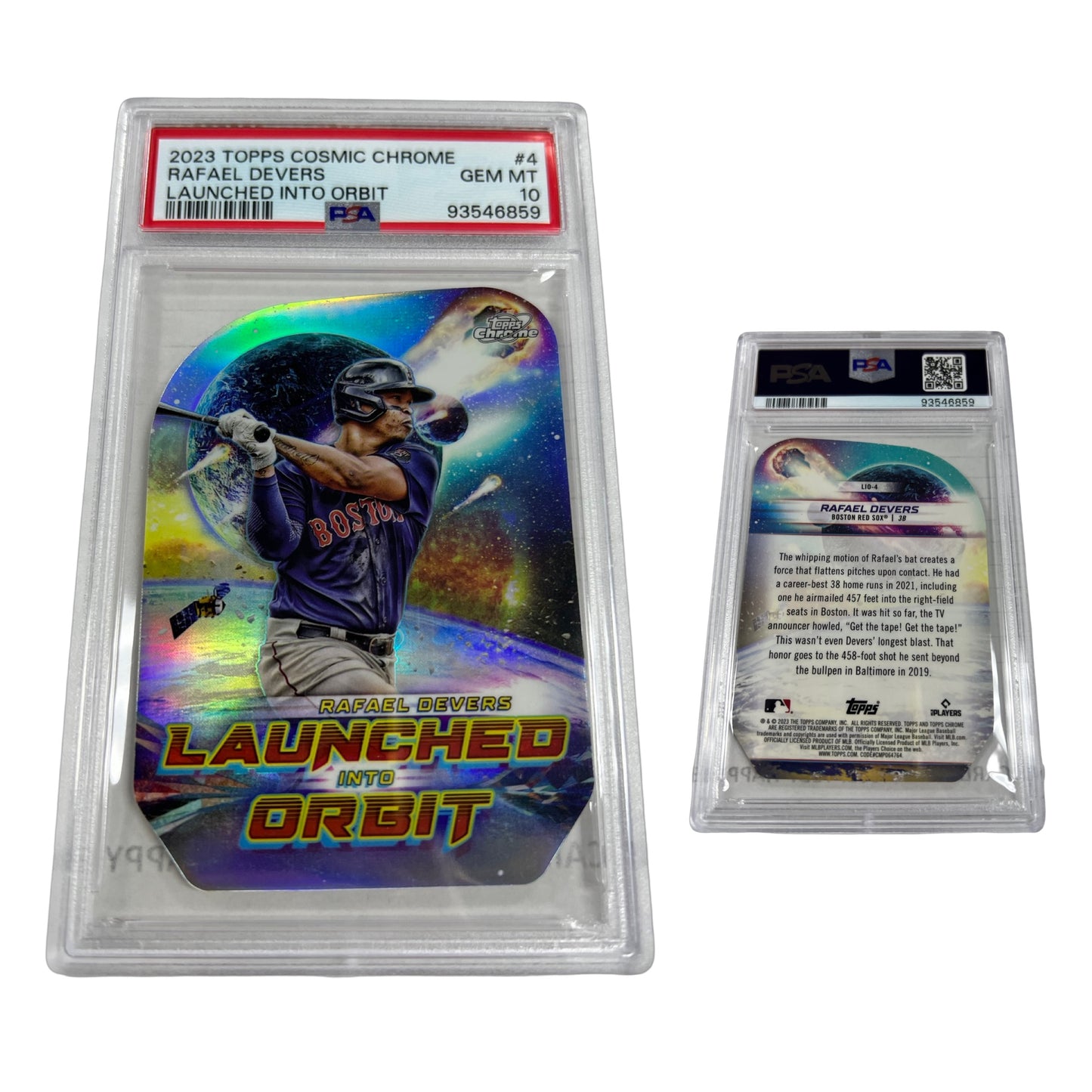 2023 Topps Cosmic Chrome Baseball Rafael Devers Launched Into Orbit #4 PSA 10