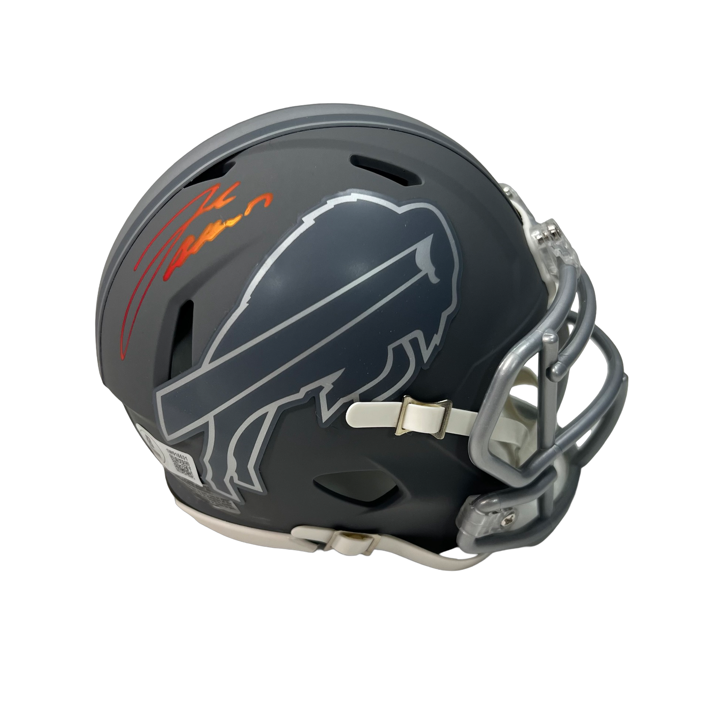 Josh Allen Autographed Buffalo Bills Slate Mini Helmet Beckett