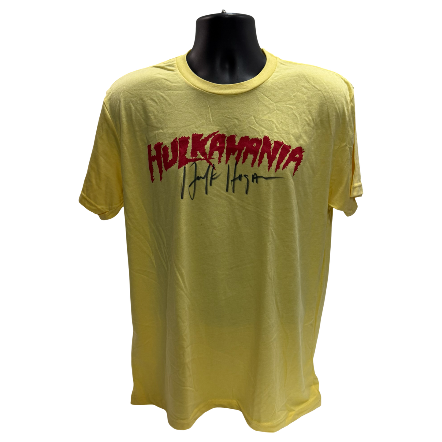 Hulk Hogan Autographed Hulkamania Yellow T-Shirt Beckett