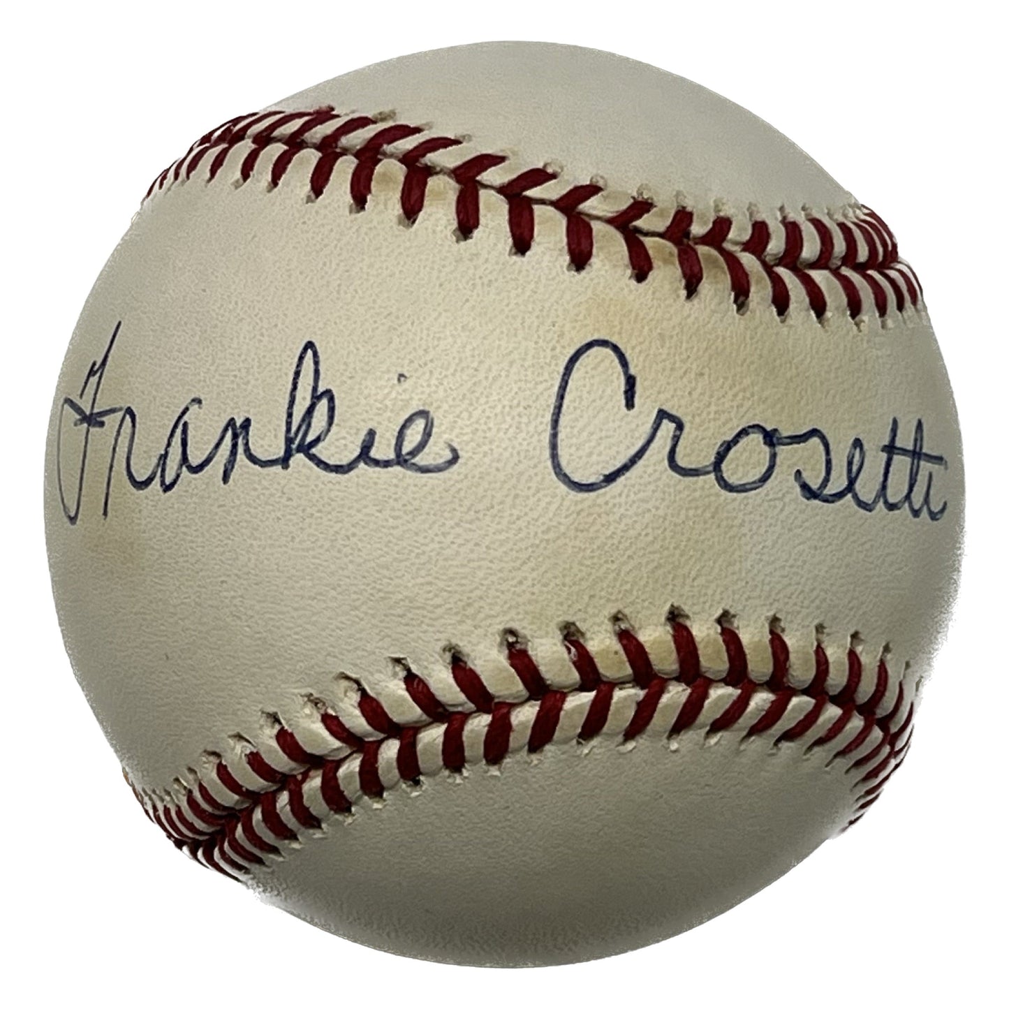 Frankie Crosetti Autographed New York Yankees American League Baseball Beckett