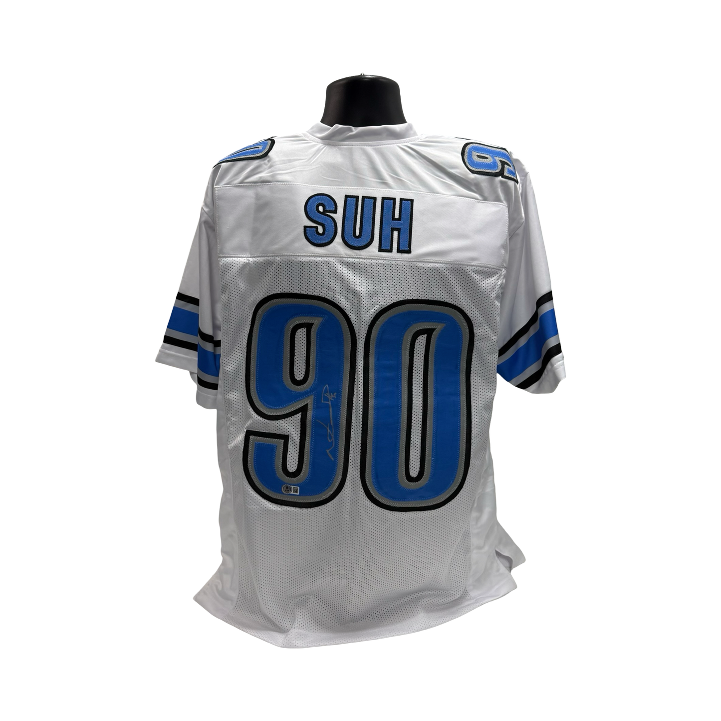 Ndamukong Suh Autographed Detroit Lions White Jersey Beckett