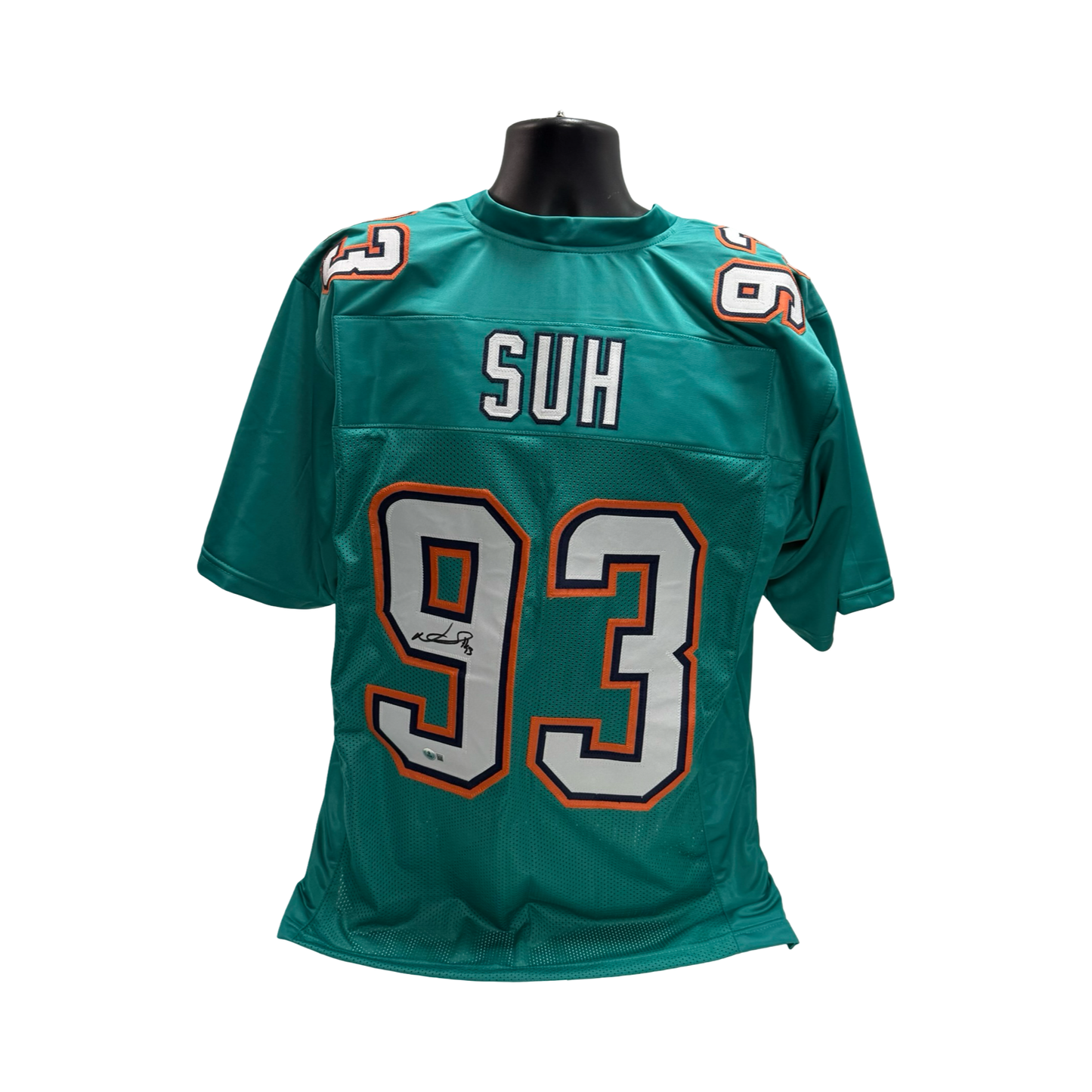 Ndamukong Suh Autographed Miami Dolphins Green Jersey Beckett
