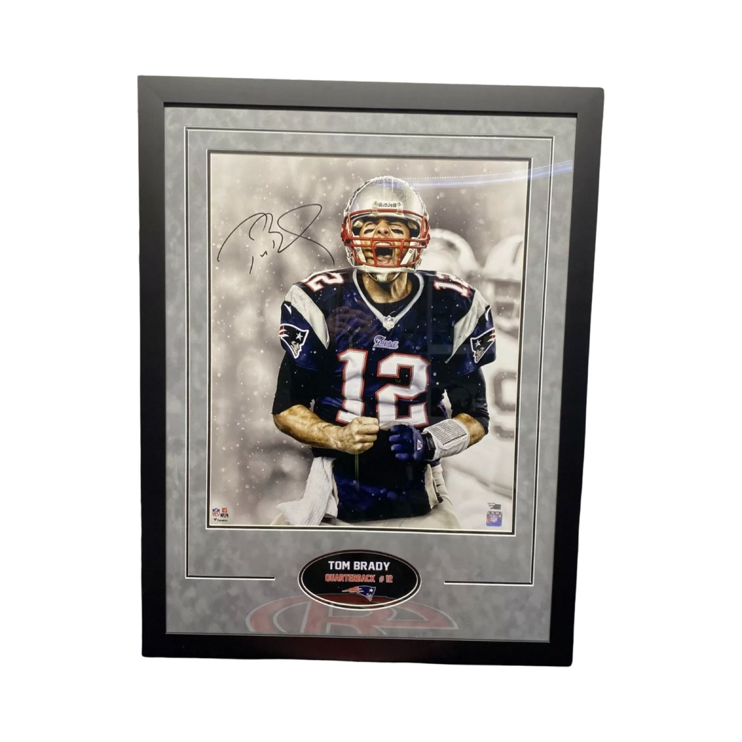 Tom Brady Autographed New England Patriots 20x24 Framed Fanatics