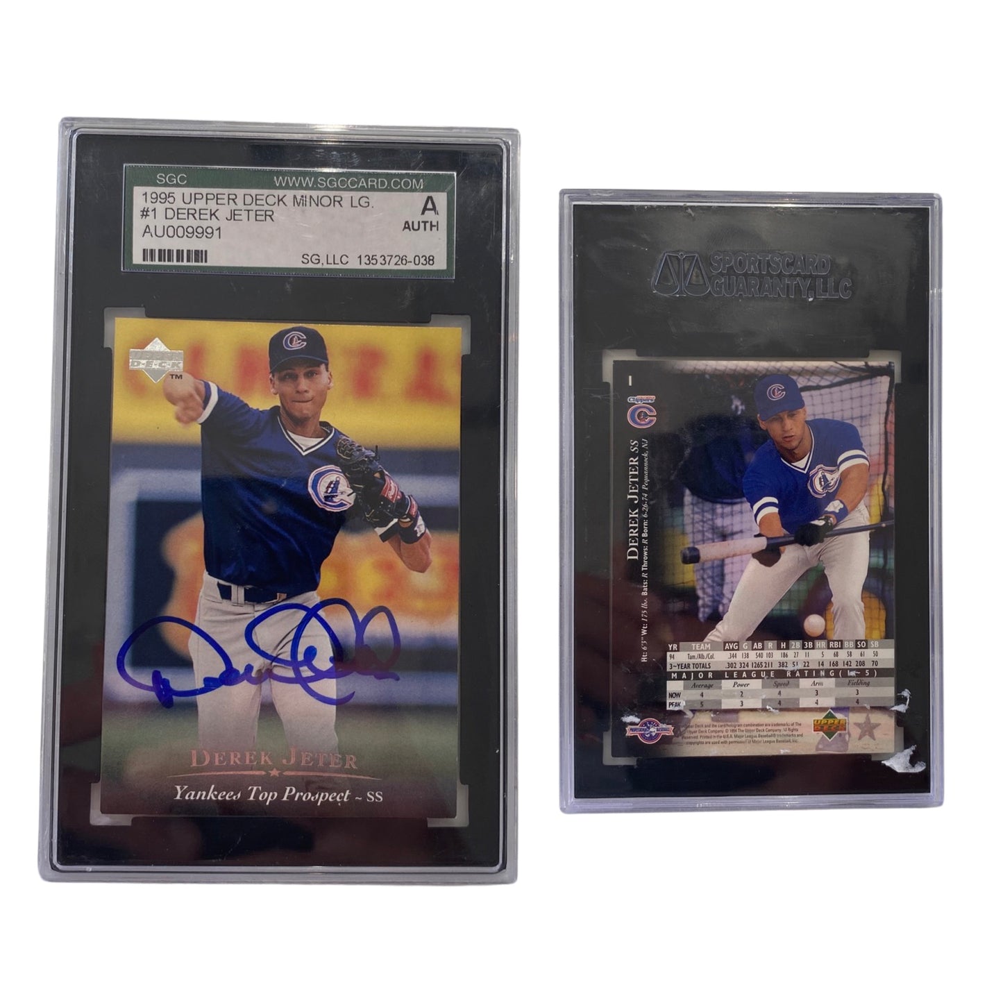 1995 Derek Jeter Upper Deck Minor League SGC Auto Authentic