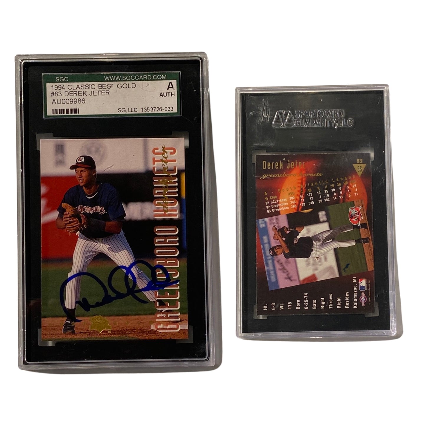 1994 Derek Jeter Classic Best Gold Minor League #83 SGC Auto Authentic