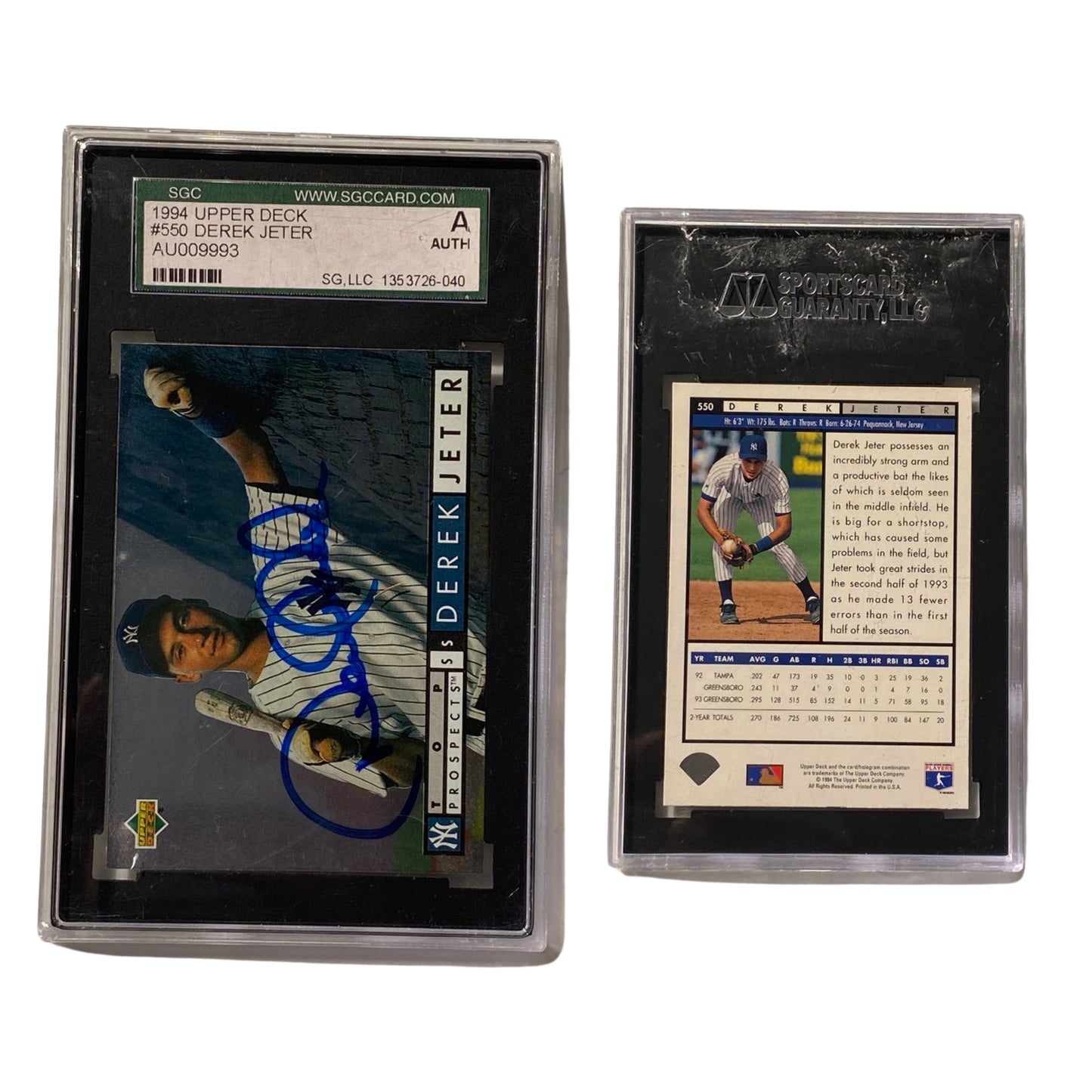 1994 Derek Jeter Upper Deck Top Prospects #550 Autographed PSA Auto Authentic