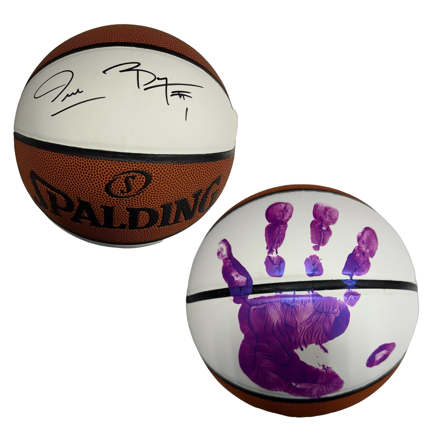 Muggsy Bogues Autographed Charlotte Hornets White Panel Hand Print Basketball Beckett