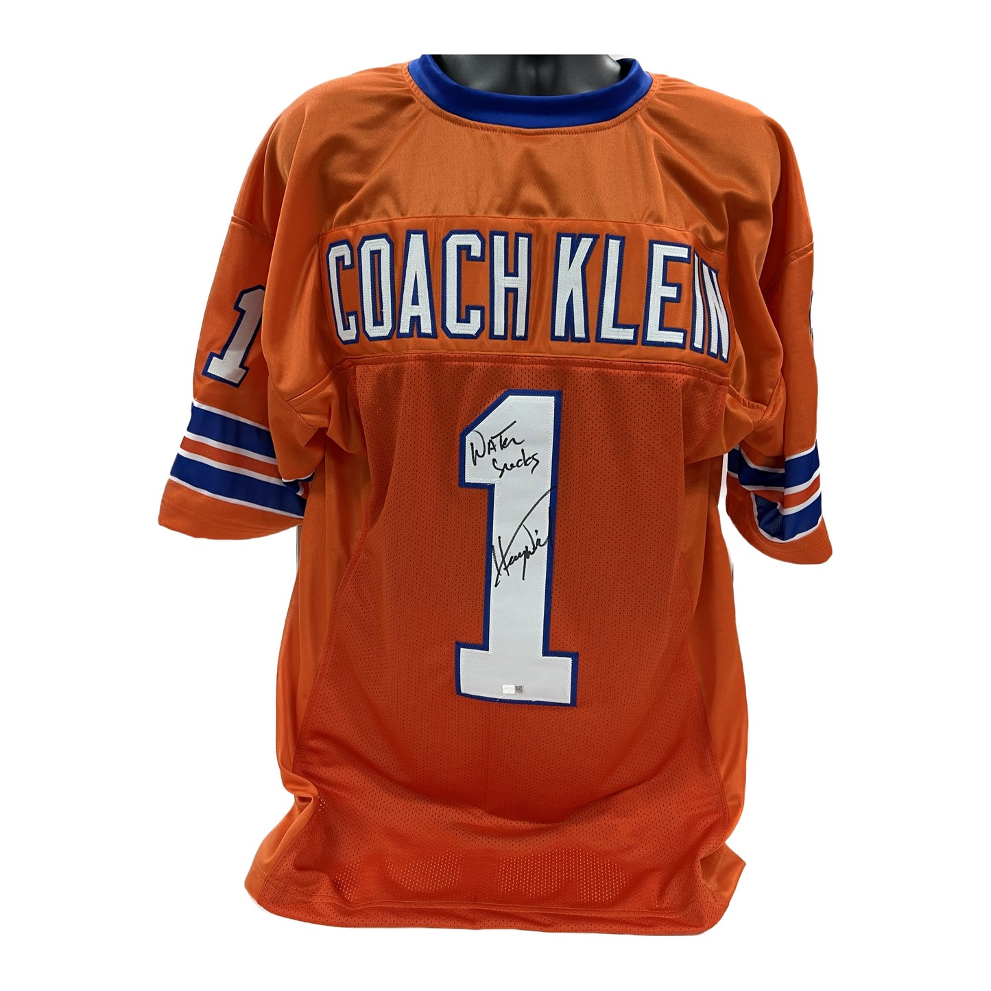 Henry Winkler Autographed Coach Klein Waterboy Mud Dogs Jersey "Water Sucks" Beckett