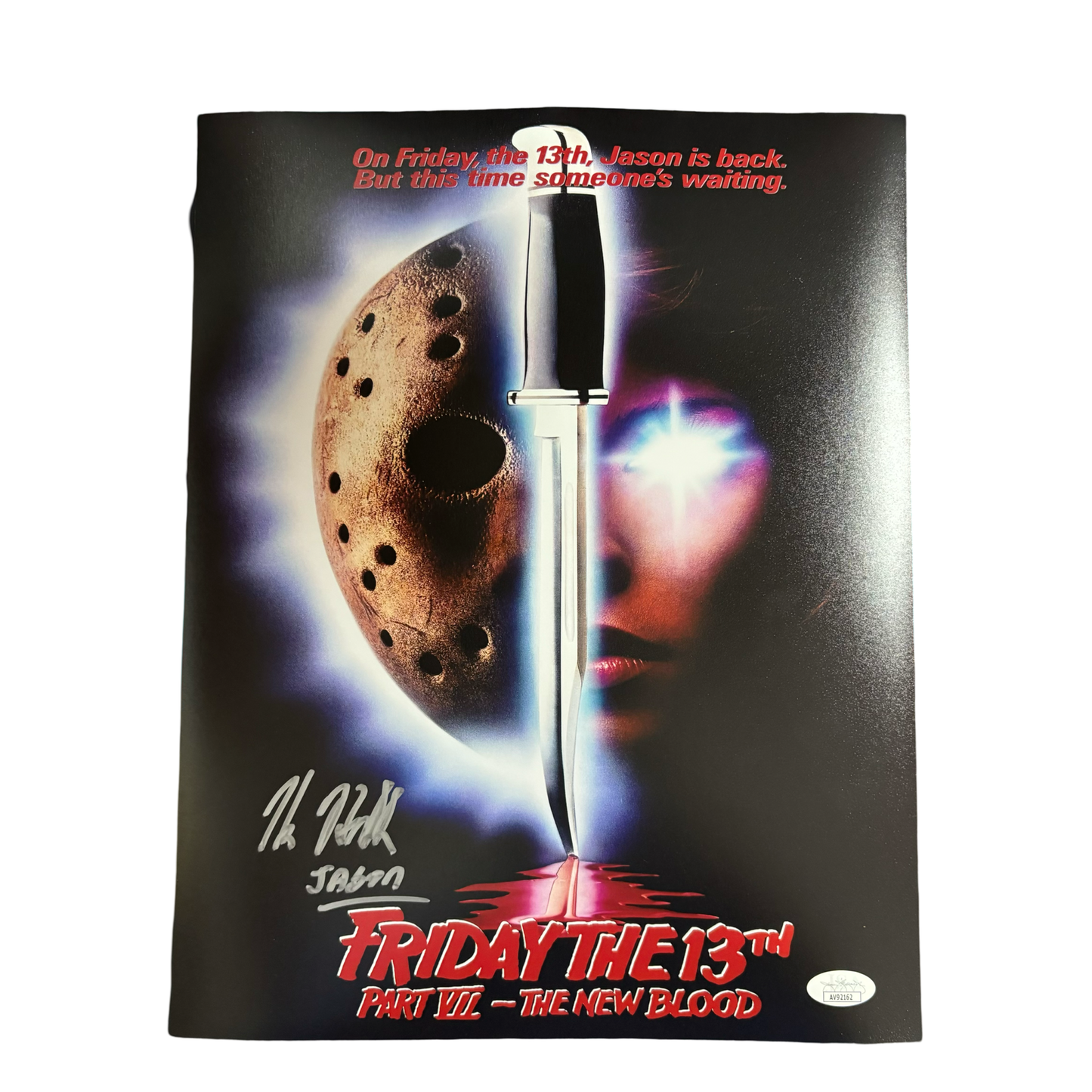 Kane Hodder Autographed Jason Friday the 13th 11x14 Jason Inscription JSA