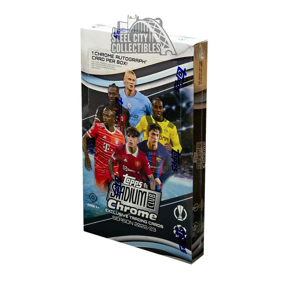 2022-23 UEFA Soccer Topps Chrome Stadium Club - Hobby Box