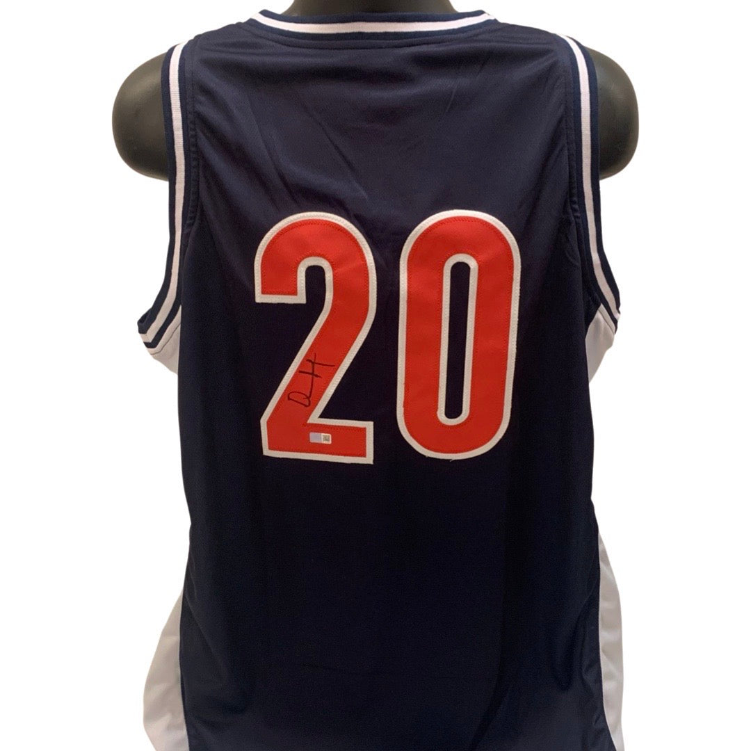 Damon Stoudamire Autographed Arizona Wildcats Navy Jersey Steiner CX