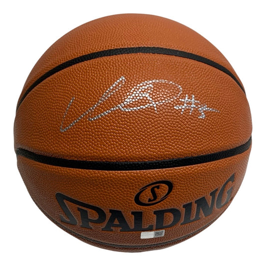Immanuel Quickley Autographed New York Knicks Spalding Game Ball Series Basketball Steiner CX