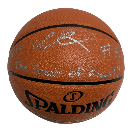 Immanuel Quickley Autographed New York Knicks Spalding Basketball “The Goat of Float” Inscription Steiner CX