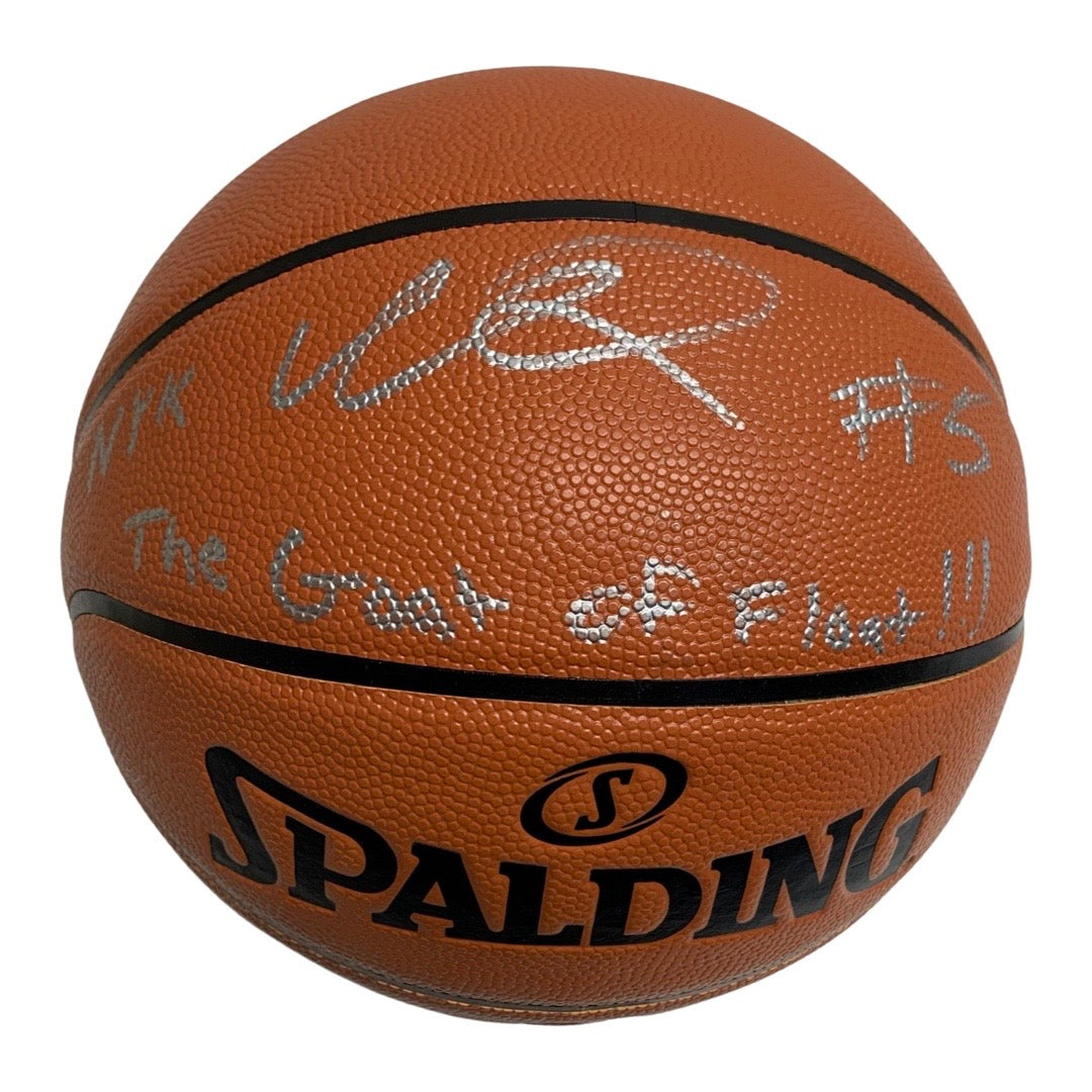 Immanuel Quickley Autographed New York Knicks Spalding Basketball The Goat of Float Inscription Steiner CX
