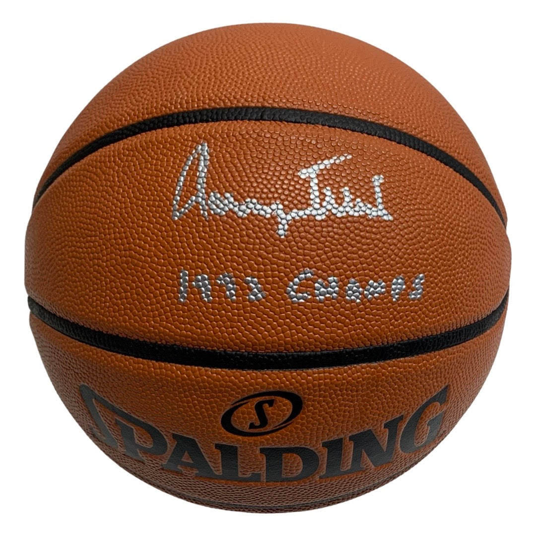 Jerry West Autographed Los Angeles Lakers Spalding Game Ball Series Basketball 1972 Champs Inscription Steiner CX