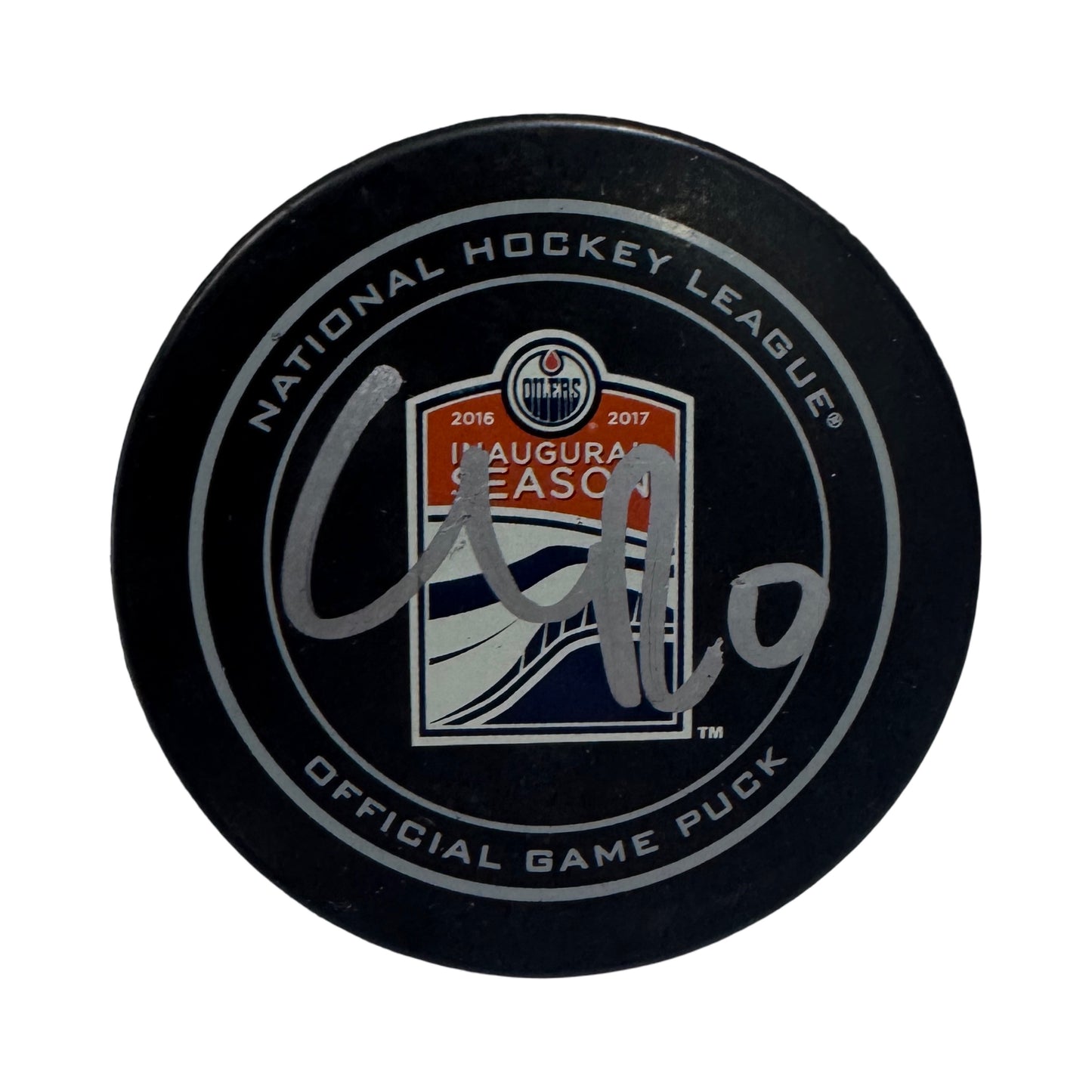 Connor McDavid Edmonton Oilers Autographed Puck JSA