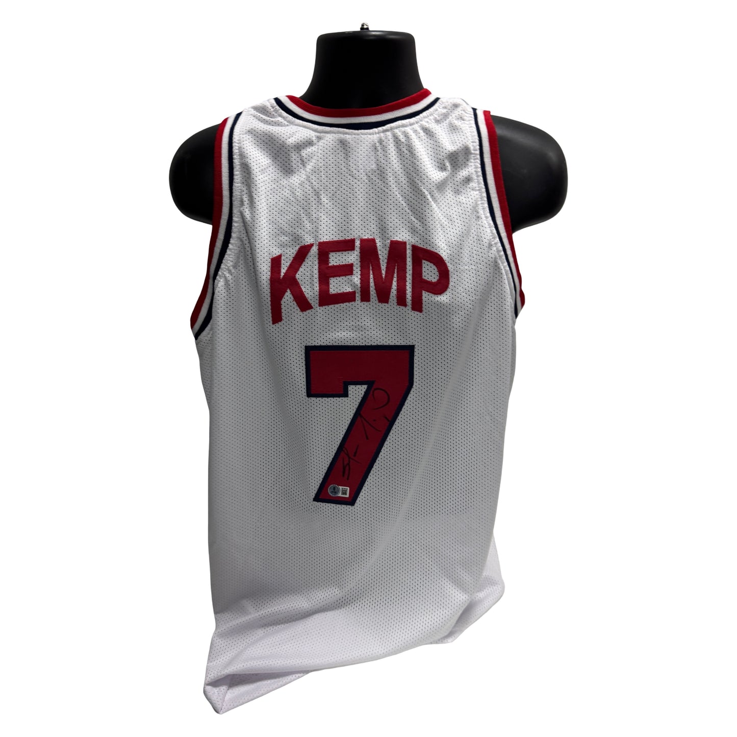 Shawn Kemp Autographed Team USA White Jersey Beckett BAS