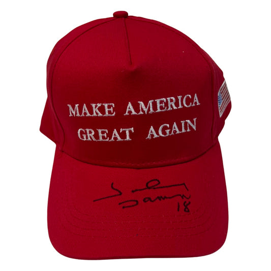 Johnny Damon Autographed Make America Great Again Hat Steiner CX
